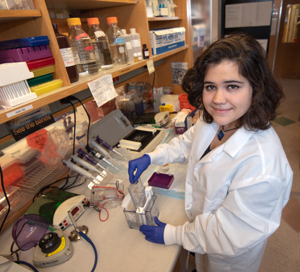 Pathologist in lab