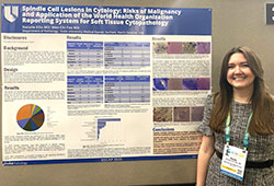 Natalie Ellis, MD, PGY-3, with her poster